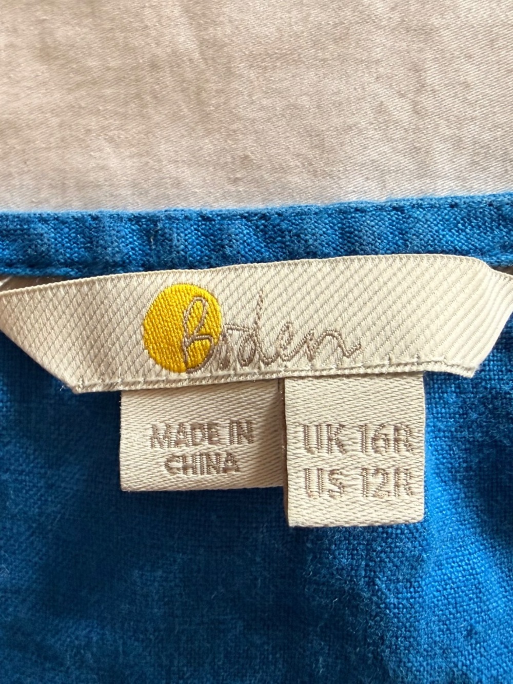 Boden 100% Linen Dress | Cobalt Blue | US 12R / UK 16R - Picture 5 of 6